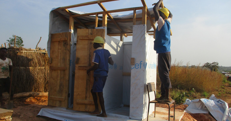 Building of semi-permanent latrines