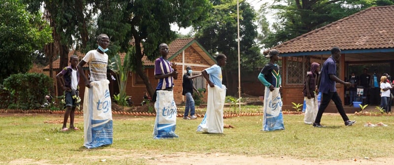Recreational activities on the occasion of the International Day of the African Child, Sica centre of the Fondation Voix du Coeur, Bangui, Central African Republic. June 16th, 2021 © TGH.